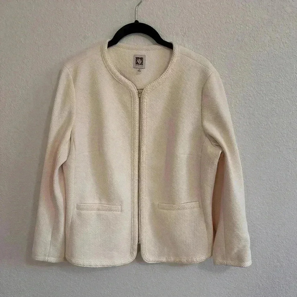Anne Klein Jacket Braided Trim Size 10 - Picture 1 of 6
